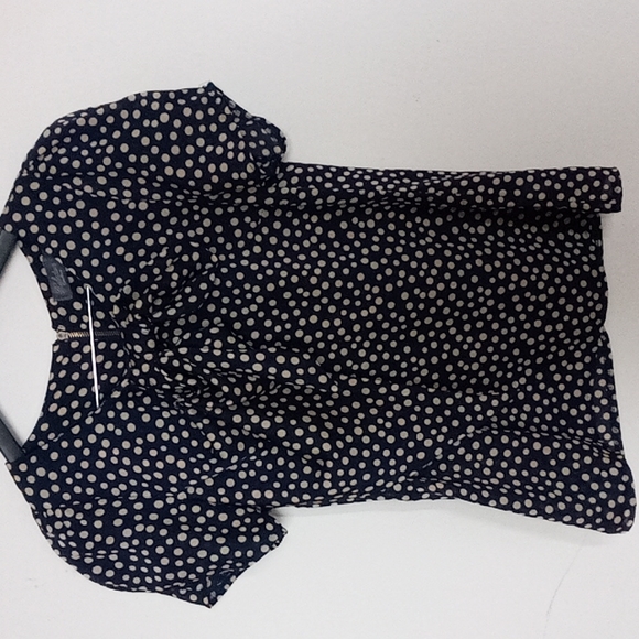 Costa Blanca Collection polkadot bow s/sleeve blouse - Picture 1 of 6